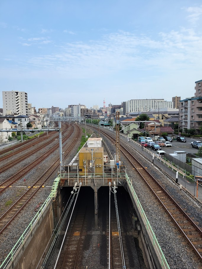 歩道橋から北浦和方面